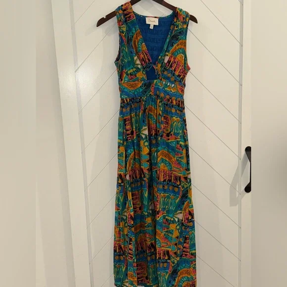 NWOT CLEOBELLA ayanna ankle dress in paradiso Small - Picture 3 of 10